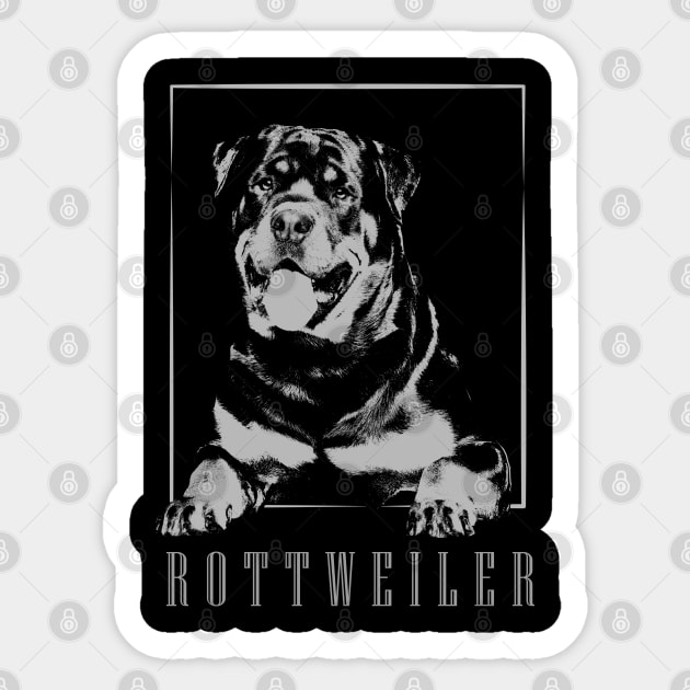 Rottweiler Sticker by Nartissima